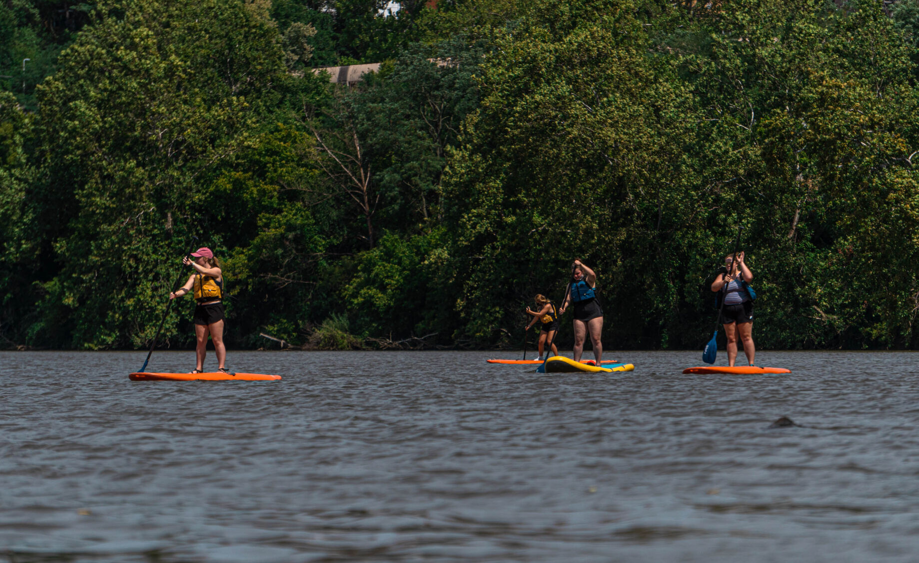Lauren Young leads paddle boarding trip